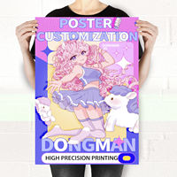 Affiches en papier personnalisées imprimées en couleur, durables, impression numérique, design portable pour fêtes, cafés, décoration intérieure et logo personnalisé