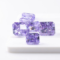 Glace en vrac glace pilée coupe pierres précieuses synthétiques CZ lavande zircon cubique octogone coupe pour la fabrication de bijoux