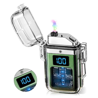 Briquet USB Électronique Personnalisé en Gros pour Cigarettes, Rechargeable, Étanche, Design Cristal, Fournitures pour Magasins de Fumeurs
