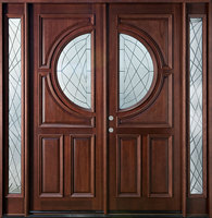 Livolo — porte d'entrée en noyer de Style llibral, Double étage, Design pour maison