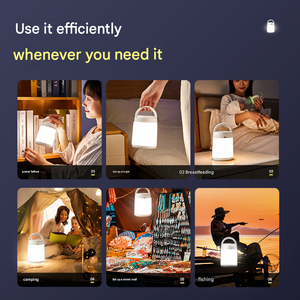 ไฟ LED ควบคุมแบบสัมผัสแบบชาร์จไฟได้ผ่าน USB โคมไฟตั้งโต๊ะแบบพกพาสำหรับห้องนอนห้องเด็ก - Product Image 6