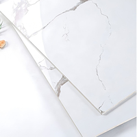 Carreaux de céramique lisses en porcelaine 60x60cm, effet marbre blanc moderne, pour sol et mur, idéaux pour salon, chambre et maison - Vente chaude