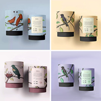 Emballage personnalisé en tube de carton alimentaire biodégradable, boîte de thé de qualité supérieure, emballage en tube pour thé en vrac