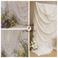 ANNIELU Ornements de boules en plastique simulé, décoration suspendue, guirlande de perles pour toile de fond de mariage, événements, anniversaires, décoration DIY