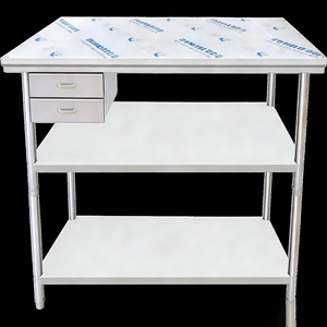 Table <span class=keywords><strong>de</strong></span> travail <span class=keywords><strong>de</strong></span> cuisine en acier inoxydable commercial pour la préparation des aliments au restaurant - Product Image 3