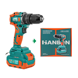 Heavy-duty Impact Drill 1/2" Keyless Metal Chuck Cordless Hammer With Battery Kit for Drilling Brick Wall 140809 21V Cordless Po - Product Image 1