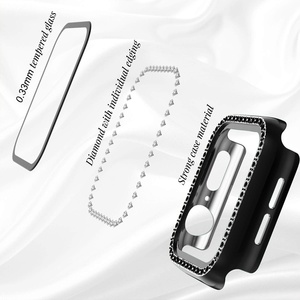 Carcasa Protectora <span class=keywords><strong>de</strong></span> Plástico con Incrustaciones <span class=keywords><strong>de</strong></span> Diamantes y Cristal Templado para Reloj S10 y Series <span class=keywords><strong>2</strong></span>-5, Diseño Todo en Uno - Product Image 3