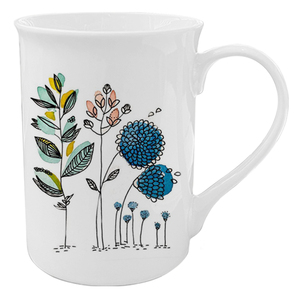 Mug en céramique élégant et durable, cadeau d'affaires idéal, nouveau fabricant chinois, design floral tendance pour le café et le thé - Product Image 1