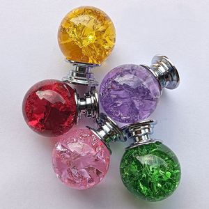 Nhà Máy Đồ Nội Thất Phần Cứng Lỗ Duy Nhất Màu Hồng Màu Xanh Nhà Bếp 30Mm Pha Lê Ngăn Kéo Tủ Quần Áo Tay Cầm - Product Image 4