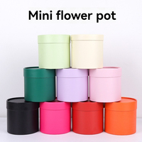 Kotak kertas bahan DIY buatan tangan Mini ember penyimpan bunga silinder kecil untuk seni dan kemasan bunga toko bunga