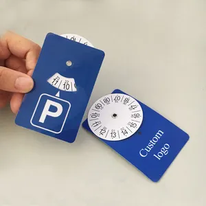 Relógio de PVC à prova d'água para carros, carregador digital de disco de estacionamento com logotipo personalizado para brindes promocionais