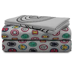 Aoyatex Marvel Avengers populaire 7 pièces ensemble de draps de lit pleine grandeur ensembles de literie en microfibre ultra douce 3D drap de lit pour enfants