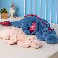 Grossistes de jouets en peluche professionnels bleu rose vert géant Dragon lesté jouets en peluche personnalisés pour les enfants cadeaux cool