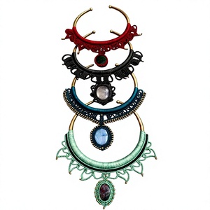 Conjunto de Collar Bohemio con Cuentas Multicolores y Piedras Naturales - Product Image 1