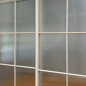 Puerta Corredera <span class=keywords><strong>de</strong></span> Vidrio <span class=keywords><strong>de</strong></span> <span class=keywords><strong>Dos</strong></span> Paneles <span class=keywords><strong>de</strong></span> Estilo Retro <span class=keywords><strong>de</strong></span> 8 mm con Marco <span class=keywords><strong>de</strong></span> Aluminio para Decoración <span class=keywords><strong>de</strong></span> Interiores y Divisiones - Product Image 4