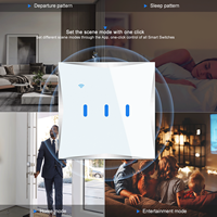 LangYeao CE RoSH Tuya interrupteur d'éclairage intelligent avec fil neutre fonctionne avec Google Home Alexa App Control Installation de porte de sécurité
