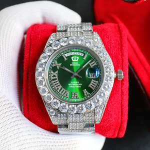 Reloj personalizado Hip Hop Iced Out VVS1 Moissanite con pases Diamond Tester, cristal de zafiro, chapado en oro y regalo de lujo resistente al agua - Product Image 6