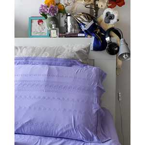 Daniele F. <b>Single</b> King Size <b>Bed</b> <b>Sheet</b> Set San Gallo Lace Cotton Wisteria-Colored Rose Embroidery 4pcs PVC Fitted <b>Sheets</b> - Product Image 4