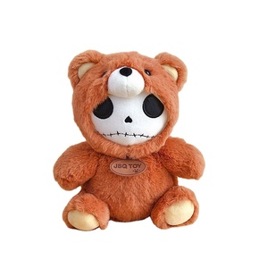 Factory Supplier Bear Hat Halloween Plush Human Skeleton Toy Transformed Plush Toy