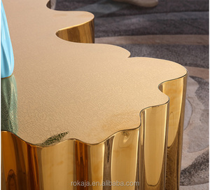 Meilleures ventes : Tables basses <span class=keywords><strong>en</strong></span> forme de souche d'<span class=keywords><strong>arbre</strong></span>, styles variés, designs d'intérieur de luxe, métal doré, tables à cocktail modernes, tables à thé pour hôtel - Product Image 5