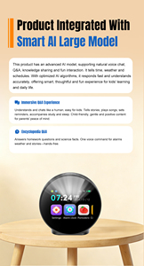OEM Pomodoro Timer <b>Clock</b> F618ai Smart AI Alarm <b>Clock</b> AI Companion 2.4G WiFi 1800mAh Battery Type-C Charging LED Display - Product Image 2
