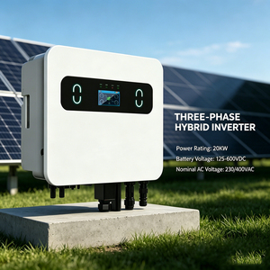Système solaire hybride triphasé 20 kW, deux niveaux, raccordé au réseau, MPPT, fréquence 380 VAC, 125-600 V, prix - Product Image 1
