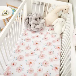 100% Cotton Digital Printing Design Baby Crib Sheet Colorful Baby Crib Sheet Set