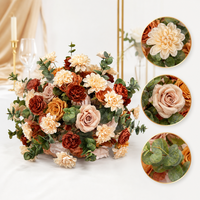 Boule de fleurs artificielles en plastique pour mariage, arrangement floral en cascade, largeur 40-60 cm x hauteur 30-60 cm, décoration de centre de table