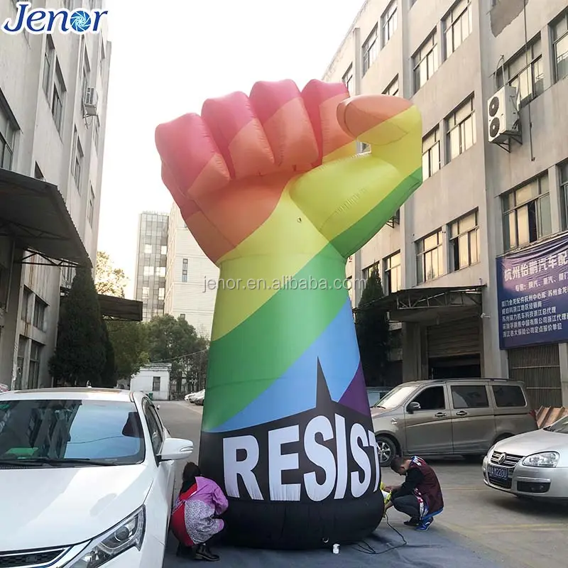 Giant Powerful Inflatable Fist Cartoon Balloon for Pride Props Decoration