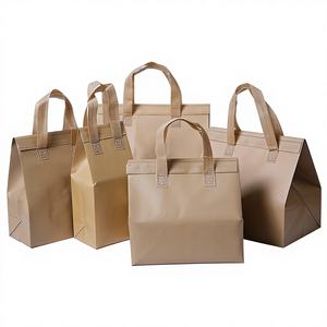 Bolsas Térmicas Personalizadas de Tela No Tejida con Asa, Laminadas con Papel de Aluminio, Gran Capacidad, Desechables, para Empaque de Té de Burbujas, Leche y Alimentos - Product Image 1