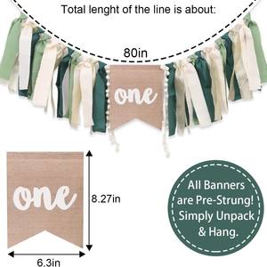 DAMAI il mio primo rifare la decorazione del partito in tessuto serie sedia alta bandiera di compleanno Banner decorazioni per feste - Product Image 3