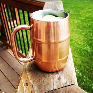 Taza de café y cerveza de acero inoxidable con aislamiento de doble pared en forma de tambor con tapa para Dirty Rotten Biker Dutchcraft <span class=keywords><strong>Troika</strong></span> - Product Image 2