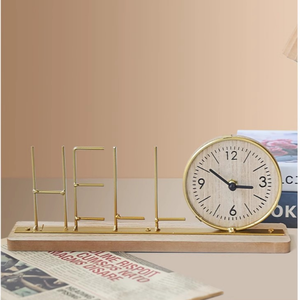 Mueble de TV Moderno Geométrico de Metal Cromado Dorado, Mueble para Sala de Estar, Dormitorio, Entrada, Vinoteca y Oficina con Reloj - Product Image 5