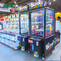 Distributeur de cadeaux à thème Block, machine d'arcade à monnayeur pour un joueur, écran LCD, LED colorées, pour cinéma