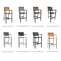 Ensemble de table et chaises de salle à manger d'extérieur en aluminium moderne pour villa, hôtel, restaurant, jardin et terrasse