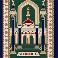 3D-Gedruckter Maschinengefertigter Muslimischer Gebetsteppich mit Individuellem Muster, Quadratisch, Polypropylen, Fleckresistent, Rutschfest, Haustierfreundlich