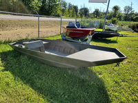 Bateau de pêche en aluminium de 16 pieds, style Kindle 2022, avec console de direction, rivets, à vendre