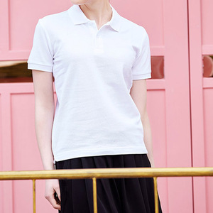 Polo à <span class=keywords><strong>manches</strong></span> <span class=keywords><strong>courtes</strong></span> en coton 220 g/m² personnalisé pour femme, vente en gros, promotionnel, pas cher - Product Image 6