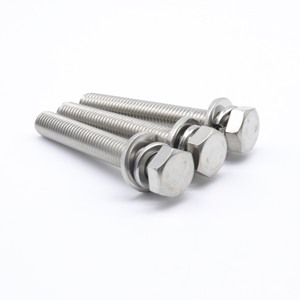 M3 M4 M8 M6 M5 <span class=keywords><strong>ST304</strong></span>เมตริกอะลูมิเนียมหัวหกเหลี่ยมรวมสกรู SEMS กับสปริงเครื่องซักผ้าแบนออกไซด์สีดำ - Product Image 6