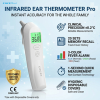Thermomètre domestique thermomètre numérique sans contact pour bébé thermomètre infrarouge d'oreille avec alarme de fièvre