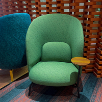 Fauteuil de loisirs à négociation unique Accent Hotel Chaise longue en cuir Chaise pivotante confortable avec pied en acier inoxydable