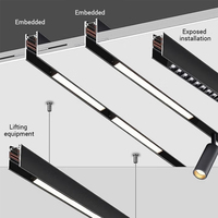 Lampu Downlight Modern Desain Terbaru 2026, Persegi Panjang, Dapat Disesuaikan, 6W 10W 20W, Aluminium LED Linear Grille Light