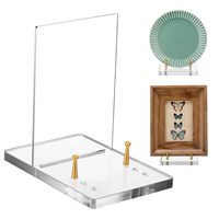 Support de Présentation de Table en Acrylique Transparent de Haute Qualité pour Plaque de Récompense, Souvenir, Plat ou Cadre Photo Transparent