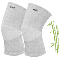 Genouillère de compression en bambou premium, élastique, chauffante, protectrice, unisexe, anti-fatigue, respirante