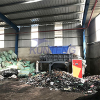 Broyeur de déchets solides à double arbre pour câbles métalliques batterie au lithium mini broyeur de déchets de ville en métal broyeur de pneus