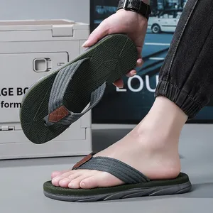 Nouvelles Claquettes <span class=keywords><strong>Homme</strong></span> Été 2025 Haut de Gamme Imprimées, Sandales Tendance à Semelle Épaisse en EVA, Confortables, Antidérapantes et Résistantes à l'Usure pour la Plage - Product Image 2