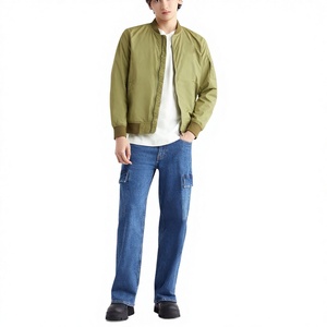 Veste Safari Homme Couleur Unie Grande Taille avec Fermeture Éclair 100% Nylon Tissu Toile Imperméable Décontractée Printemps Automne Hiver DAN5704 - Product Image 3