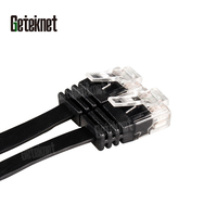 Câble réseau GETEKnet OEM ODM Cat.6 UTP blanc, câble de raccordement réseau 32AWG en cuivre, RJ45, LAN plat, Cat6 fin, entièrement en cuivre, cordon de raccordement Cat 6