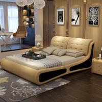 Mobilier de salon moderne rangement multifonctionnel 2.0m lit double king chambre à coucher cadre de lit combiné