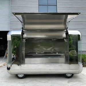 Camión de Comida Móvil Eléctrico Multifuncional de 4 Ruedas de Acero Inoxidable, Helados, Comida Rápida, Desayuno, Barbacoa, Brochetas Fritas, Hot Dogs, 13 pies - Product Image 2